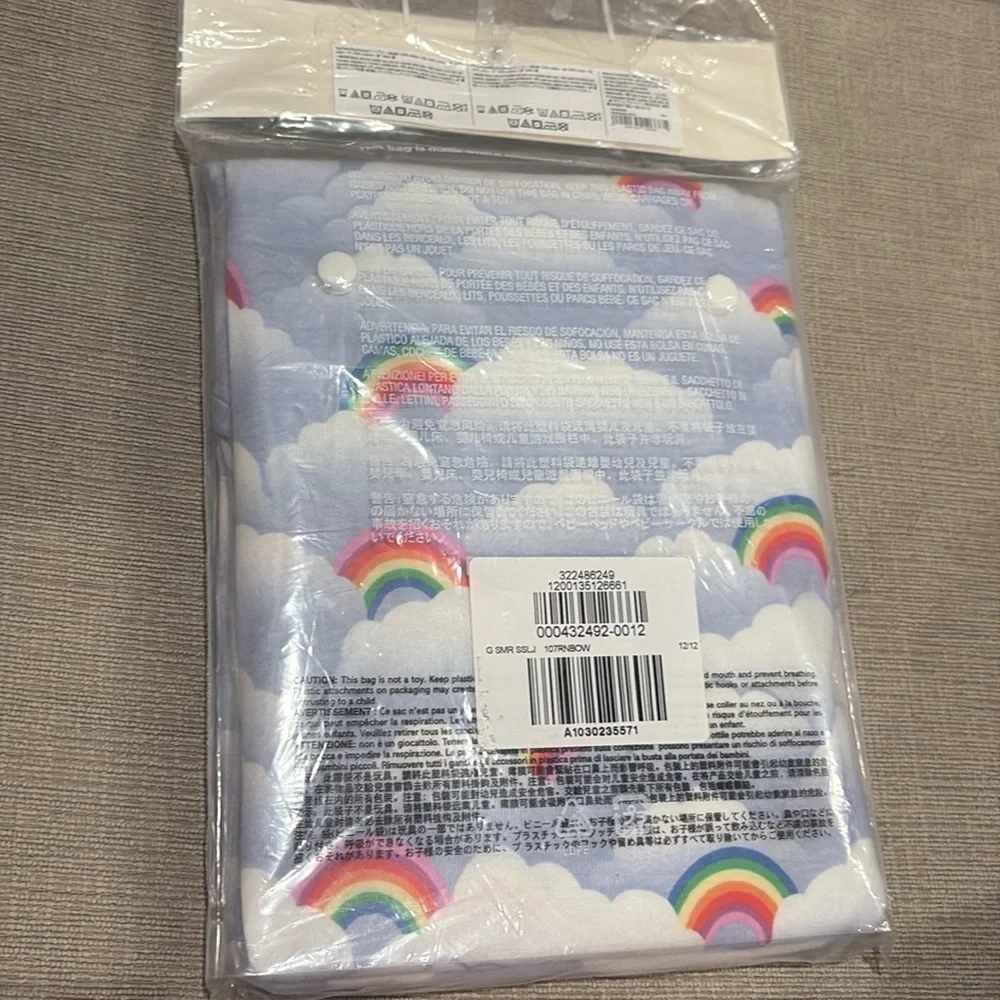 Gap kids clouds & rainbows pajamas size 12 NEW